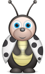 weiss-schwarzer Marienkäfer