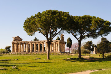 Fototapeta na wymiar Świątyni Hery w Paestum
