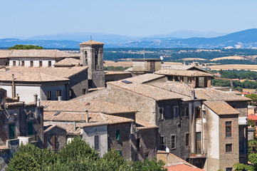 Panoramic view of Montefiascone. Lazio.  Italy.