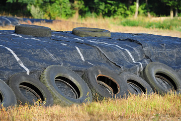Altreifen auf Fahrsilo © von Lieres