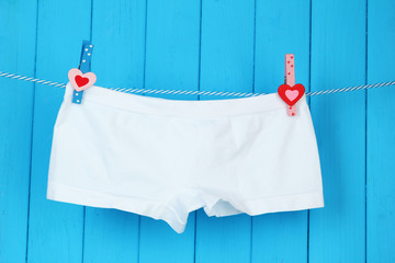 Womans panties hanging