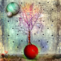 Gordijnen De magische boom in de woestenij © Rosario Rizzo