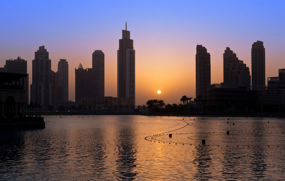 Dubai coloful Sunset