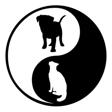 Yin Yang Dog Cat
