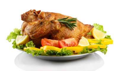 Tasty whole roasted chicken