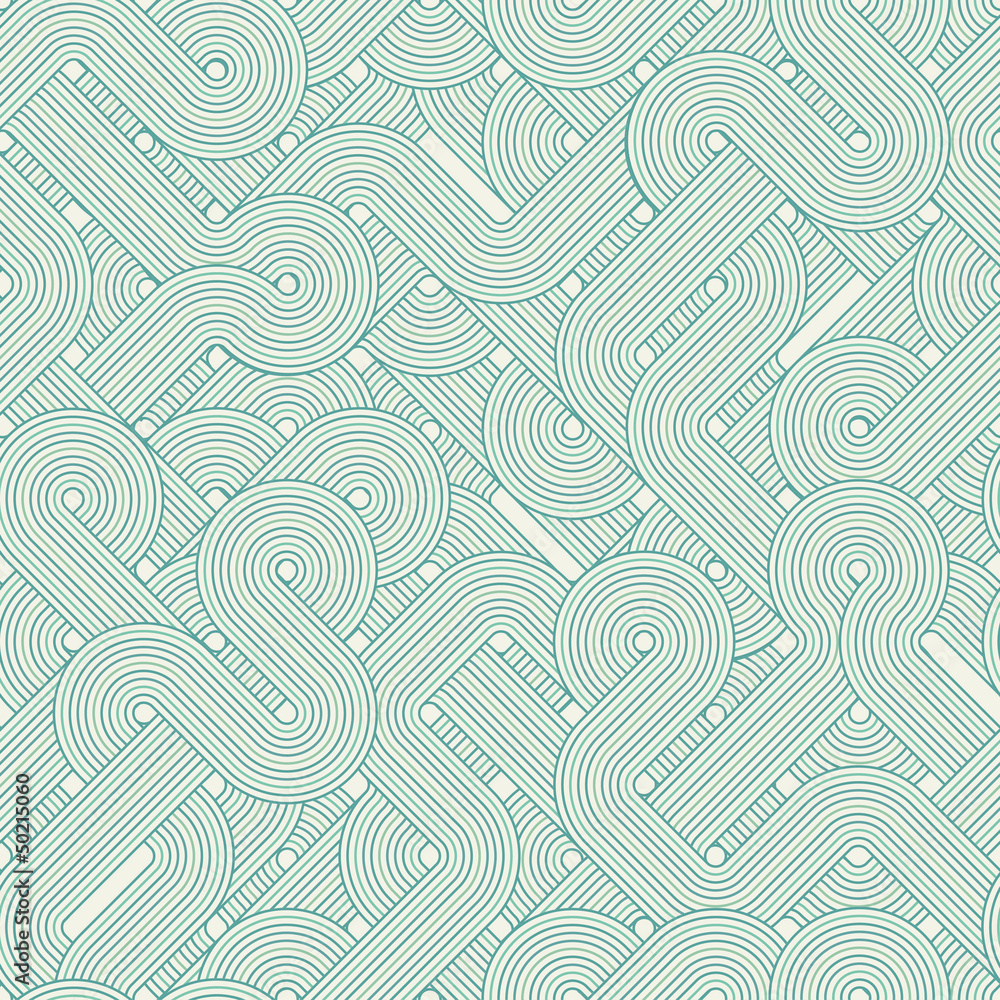 Poster Seamless abstract pattern with twisted lines