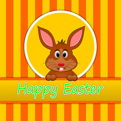 Easter bunny wishing happy easter