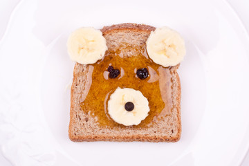 face on bread for breakfast