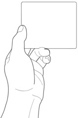 Hands with a paper sheet