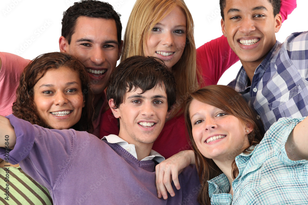 Wall mural Group of young people