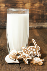 homemade cookies and glass of milk