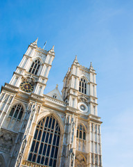 Fototapeta na wymiar Westminster Abbey na jasnym letni dzień