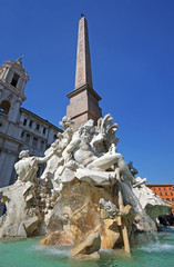 Fototapeta na wymiar Piazza Navona Fontanna