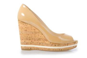 Nice woman shoes isolated on white