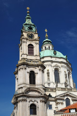 Fototapeta na wymiar Barokowy kościół Saint Nicolas, Praga, Republika Czeska