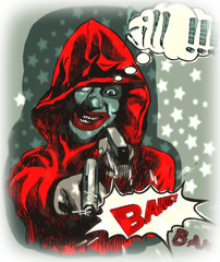 Psycho killer - An hand drawing