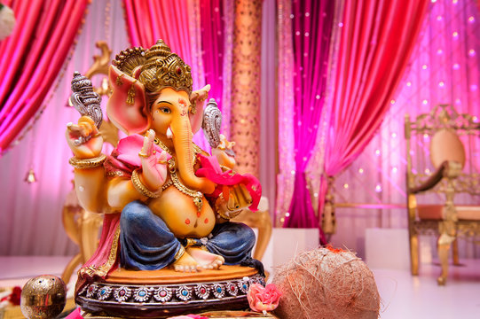 Image of Ganesh at Indian wedding
