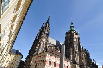 Fototapeta na wymiar Praga Katedra Świętego Wita w Hradczanach
