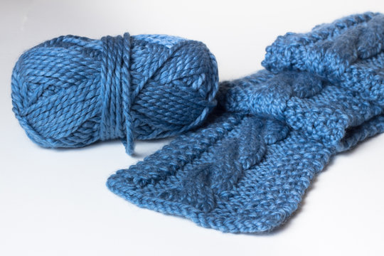 Handmade Cable Knit Scarf And Yarn