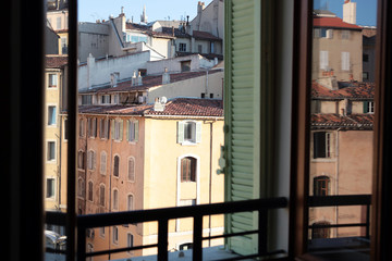 View from an open window