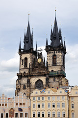 Fototapeta na wymiar The Church of Mother of God before Tyn, Prague