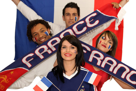 Two French couples ready to support their national team