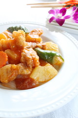 Chinese cuisines, sweet and sour spareribs
