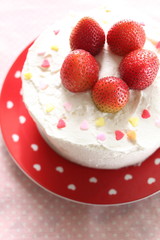 Obraz na płótnie Canvas strawberry cake birthday image