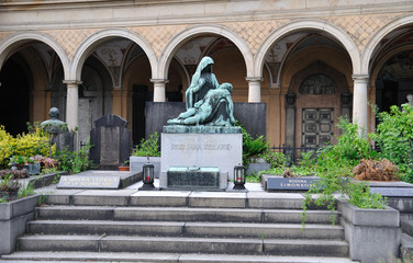 Historic Pantheon at Slavin cemetery in Prague, Vysehrad