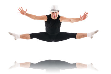Dancer isolated on the white background