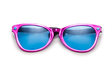 Party sunglasses isolated on the white
