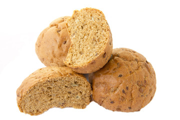 Loaf of bran and corn for diet food