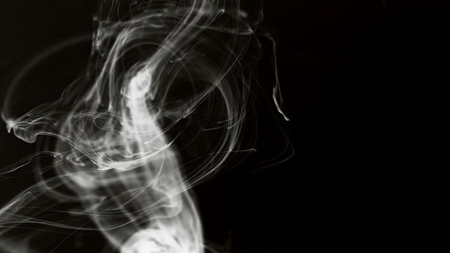 Abstract slowmotion smoke font