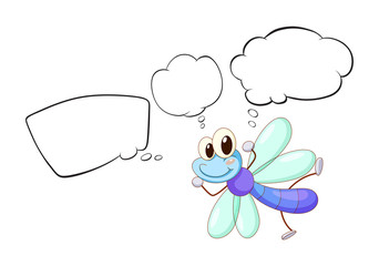 A dragonfly with empty callouts