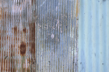 Colorful corrugated iron wall