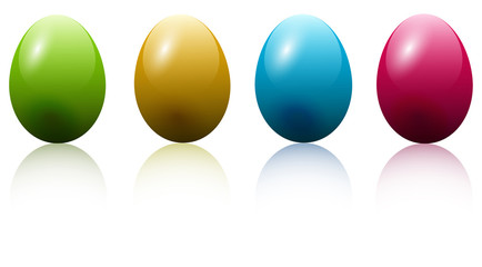 Colored easter eggs