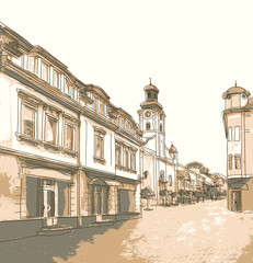 Straße in der Altstadt.