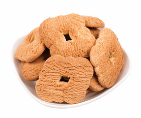 cookie on a plate isolated