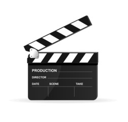 Fototapeta premium Vector movie clapper board