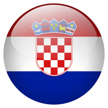croatia flag button