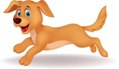 Selbstklebende Fototapeten Süßer Hund läuft © tigatelu