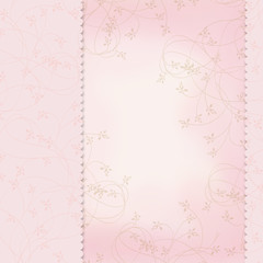 Floral pink kard