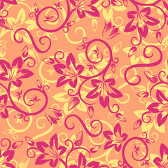 Seamless floral pattern. Vector illustration.