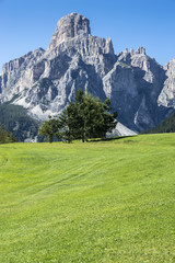 view of Sassongher, Alta Badia - Dolomites