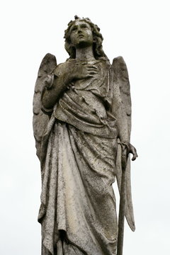 stone female Angel sculpture
