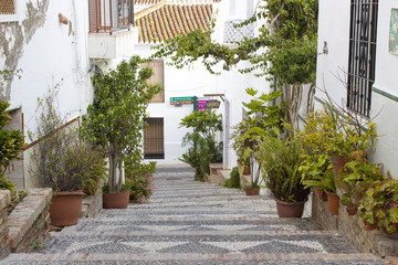 Fototapeta na wymiar Ulica w Salobrena, Andaluzja, Hiszpania