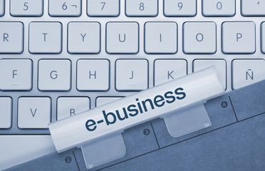 e-business keyboard and folder
