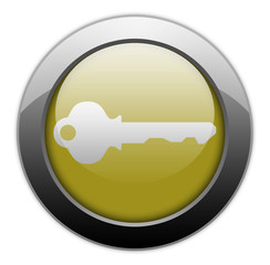 Yellow Metallic Orb Button 
