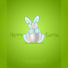 green easter rabbit background