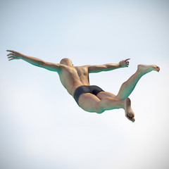 Fototapeta premium Cliff Diver 3D